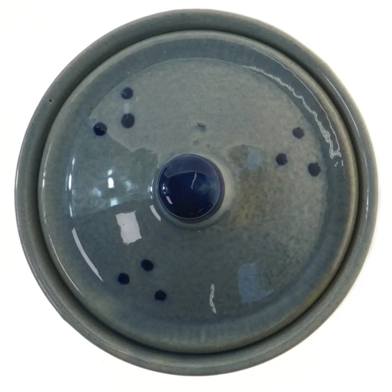 Keramikskål med låg (str. Ø 15 cm)