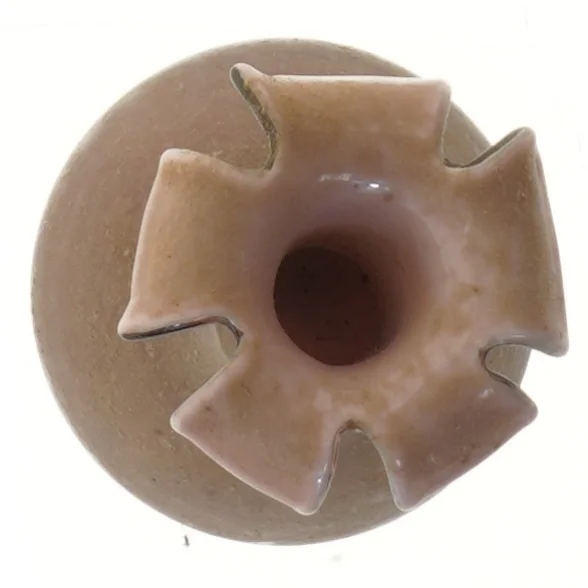 Brun glasvase (str. 16 cm)