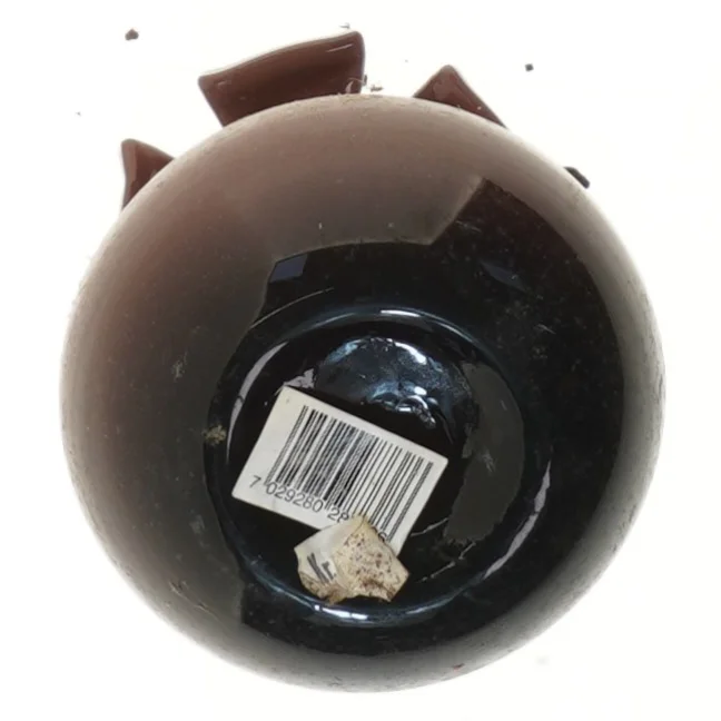 Brun glasvase (str. 16 cm)