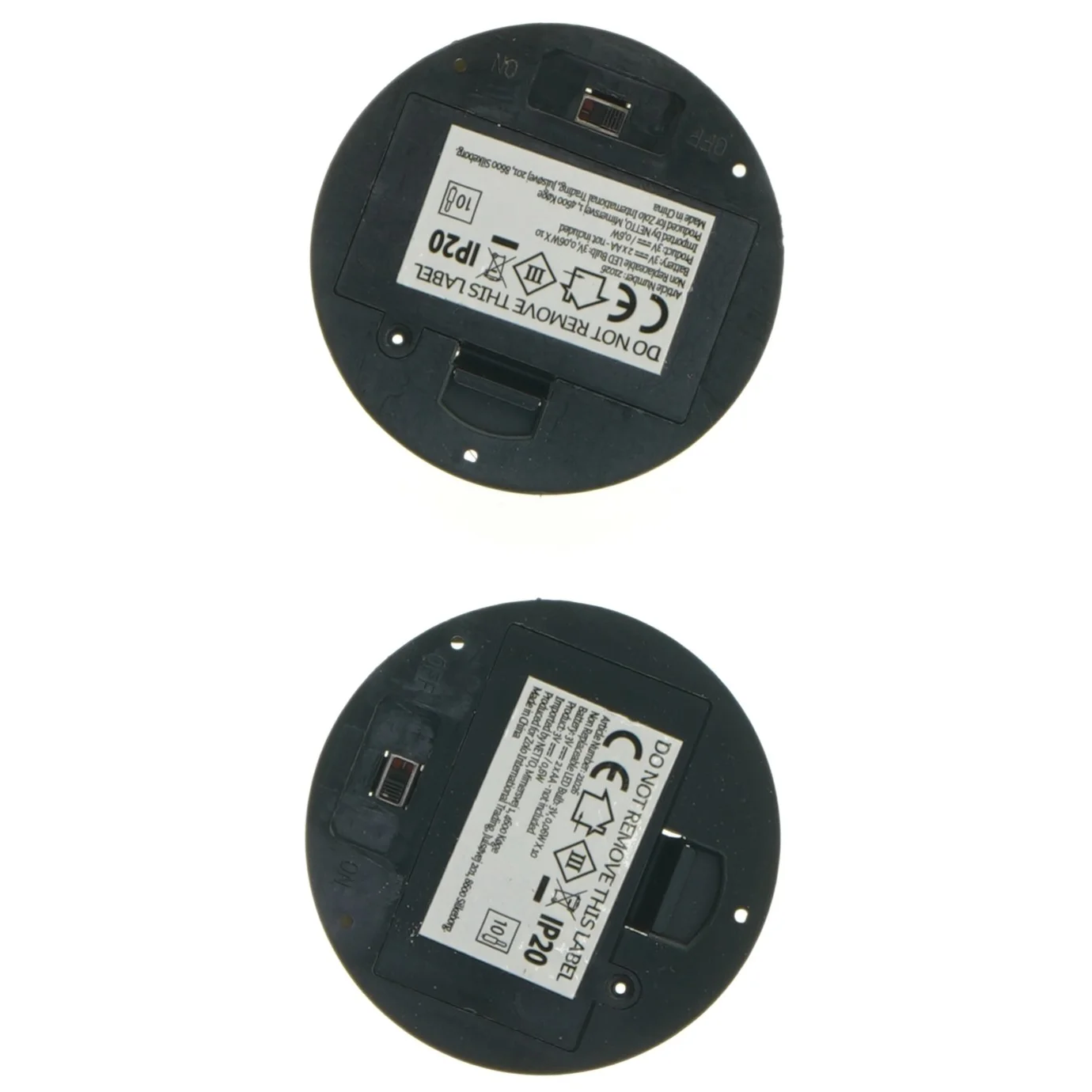 2-pak glaslanterne med LED fra Netto (str. 15 cm. 2 styk)