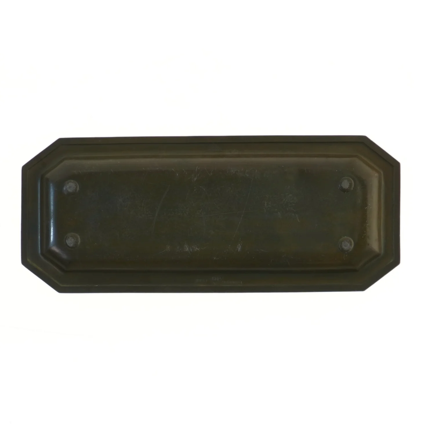 Sort bakke i discometal med kant (str. 11,5x27,5 cm)