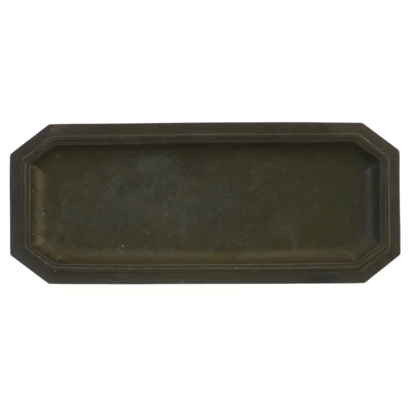 Sort bakke i discometal med kant (str. 11,5x27,5 cm)