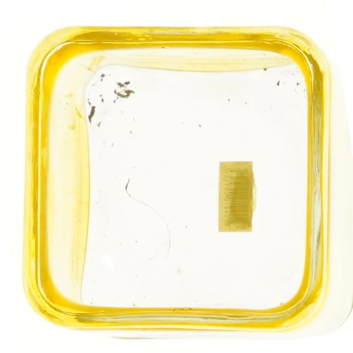 Gul glasvase (str. 12x12x12 cm)