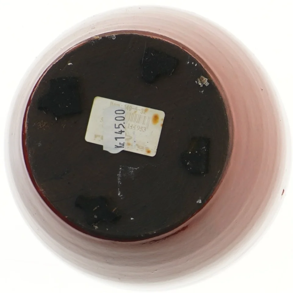 Rød vase, 12x32 cm (str. 12x32 cm)