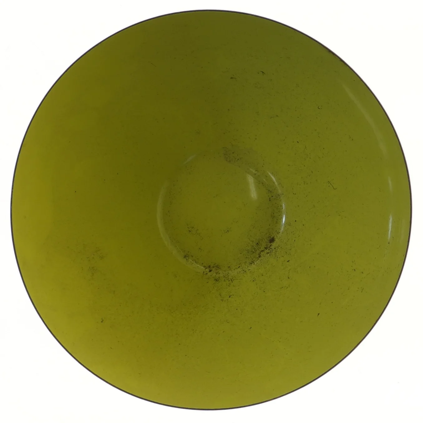 Sort skål med grøn inderside fra Krenit Denmark (str. Ø 25 cm)