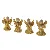 Sæt af fire englefigurer i guld (str. 8 cm)