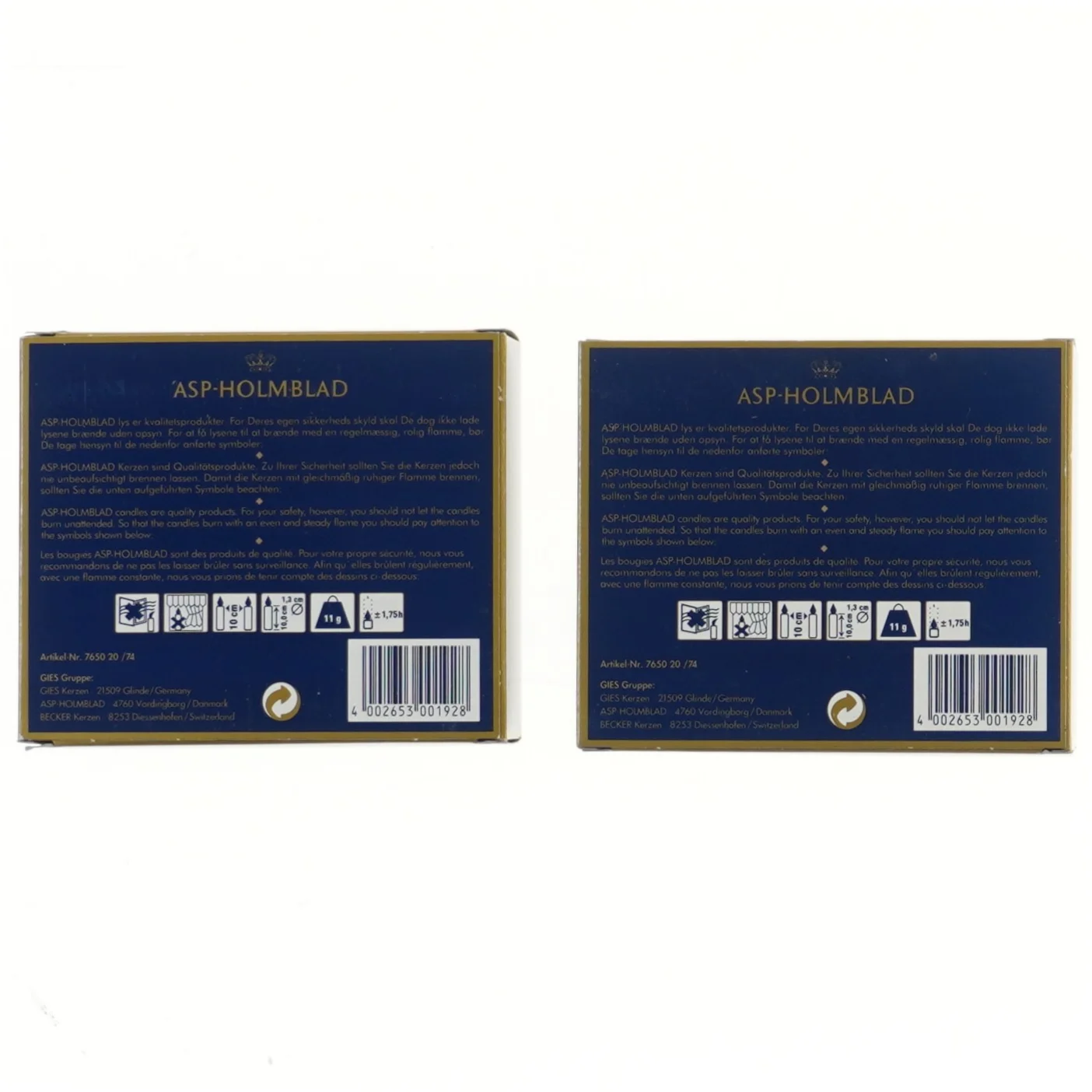 Asp-Holmblad juletræslys, 40 stk fra Asp-Holmblad (str. 40 styk, 11 cm)