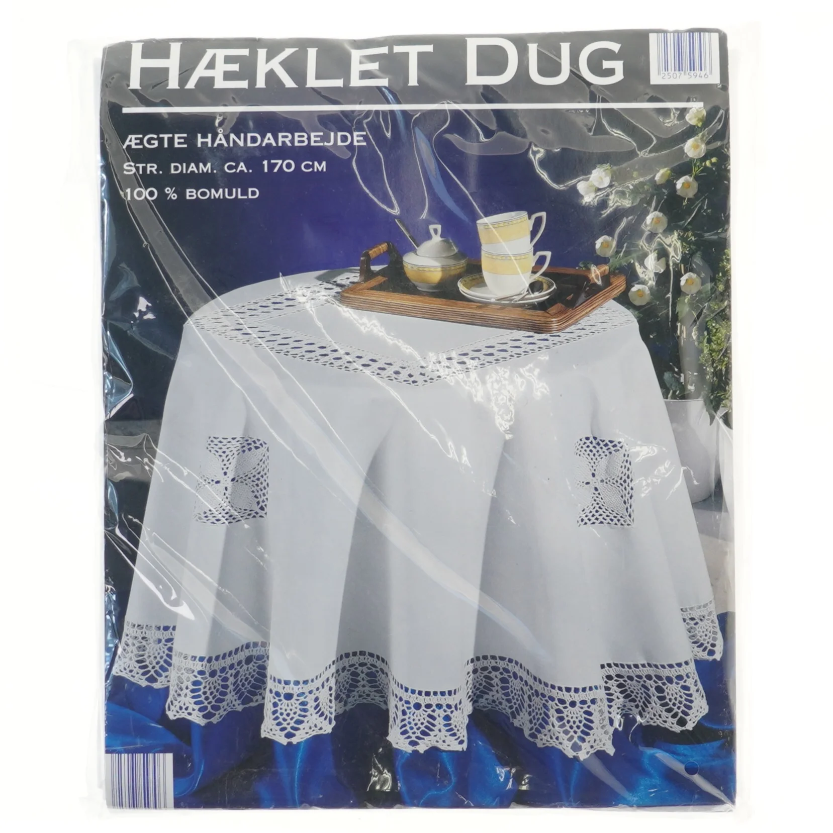 Hæklet dug (str. Ø 170 cm)