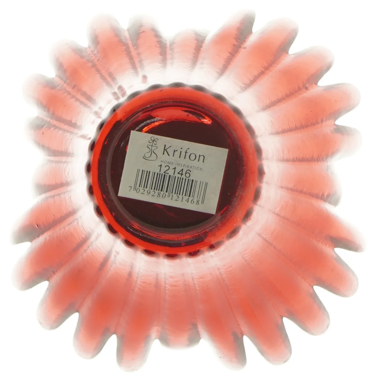 Rød glasvase Krifon fra Krifon (str. 13,5 cm)