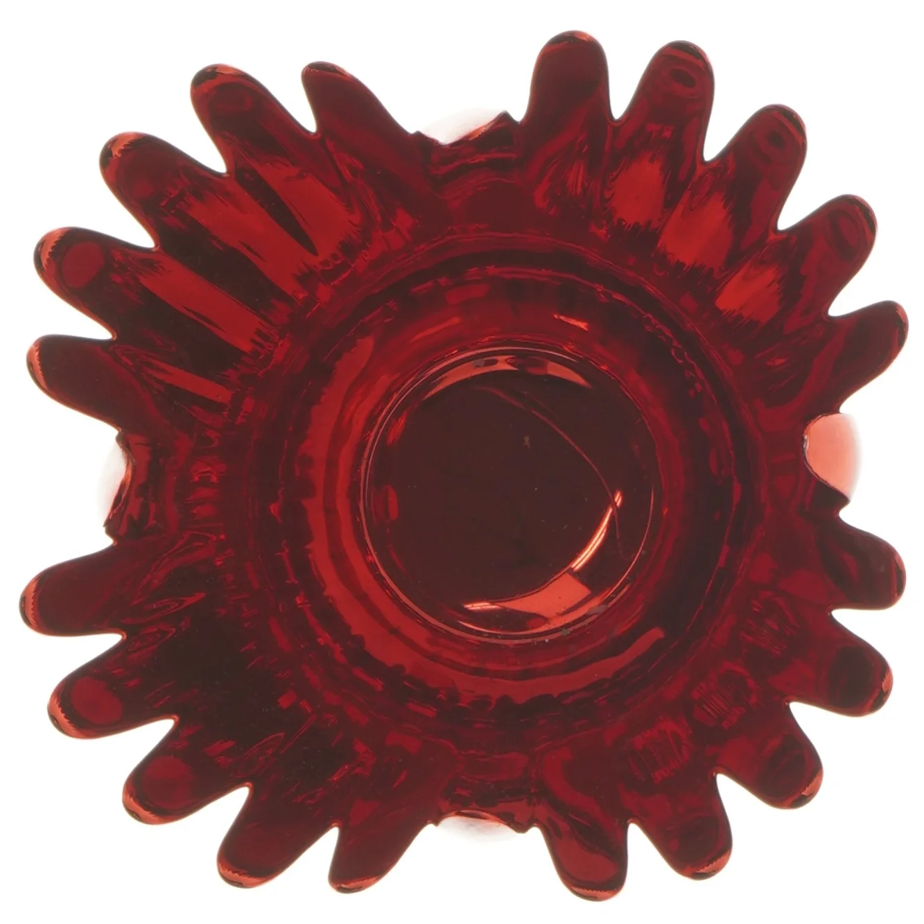 Rød glasvase Krifon fra Krifon (str. 13,5 cm)