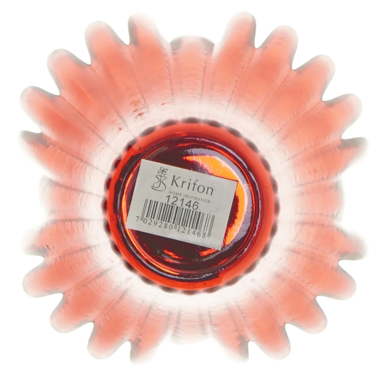 Rød skål med blomstermønster fra Krifon (str. 14 cm)