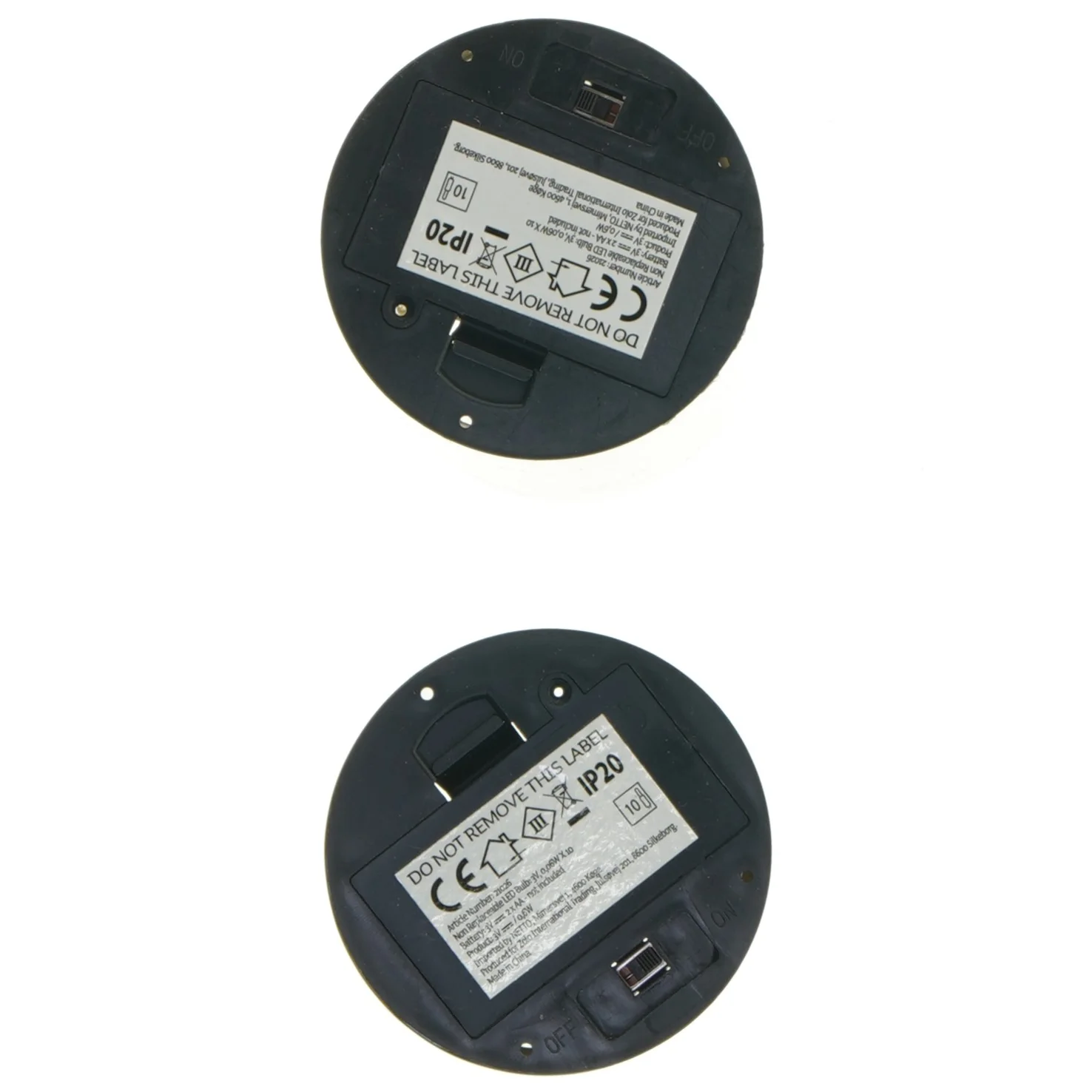 2-pak glaslanterne med 10 LED fra Netto (str. 15 cm. 2 styk)