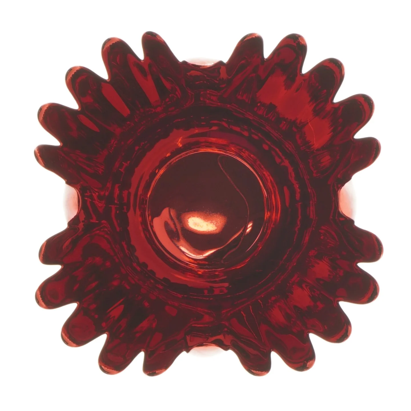 Rød glas vase 14 cm fra Krifon (str. 14 cm)