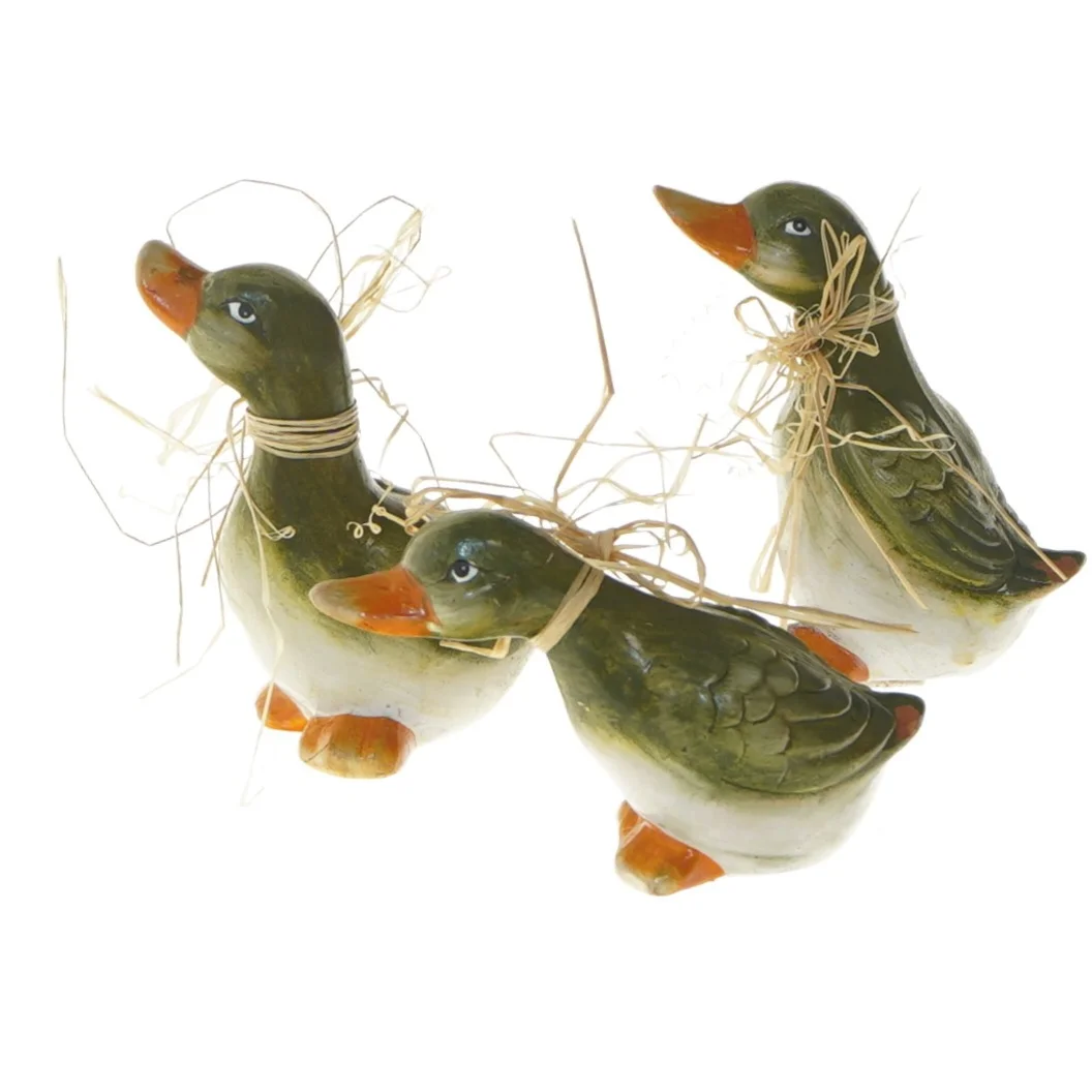 Dekorative andefigurer (str. 3 stk 9 cm)