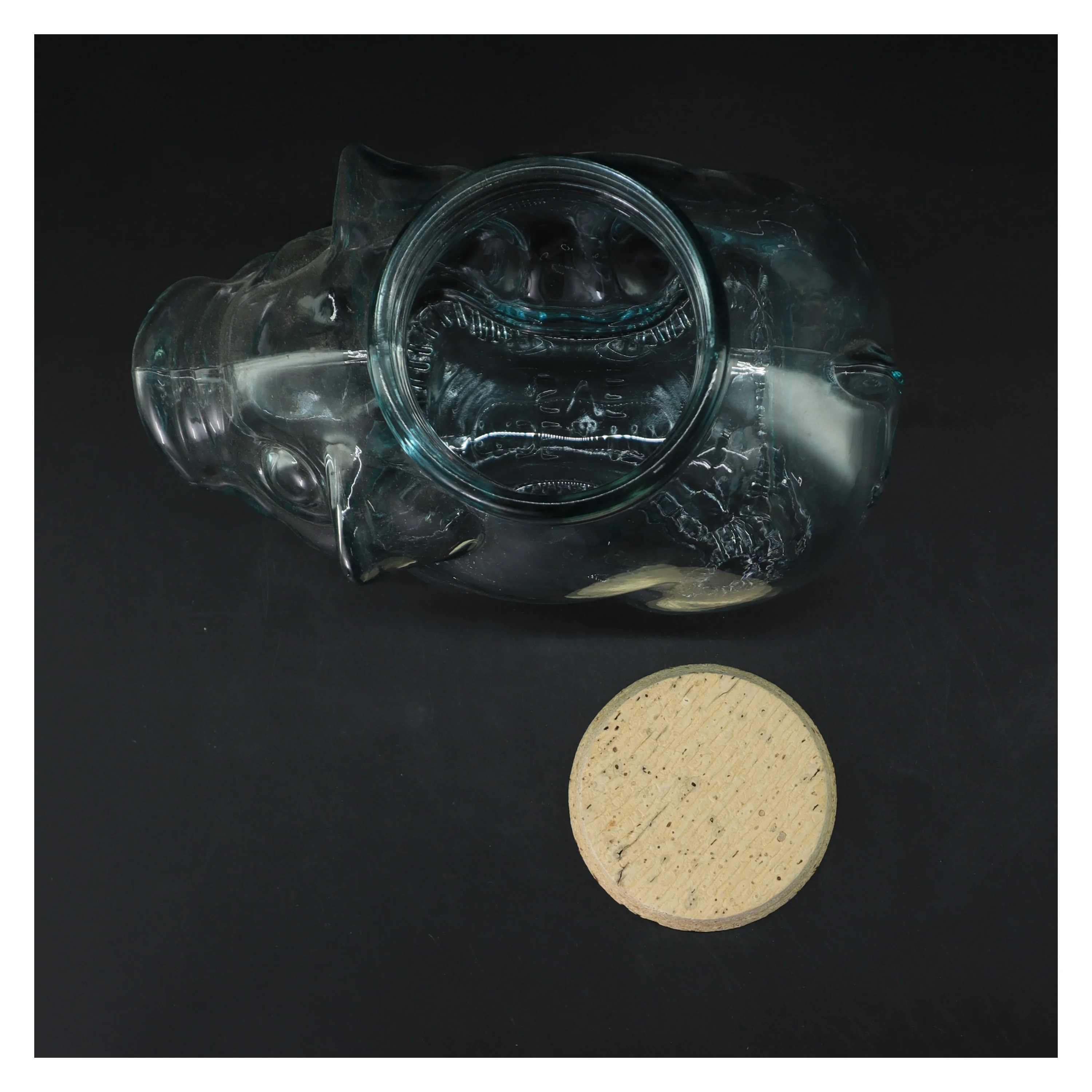 Glasbeholder formet som en elefant (str. 24 cm)