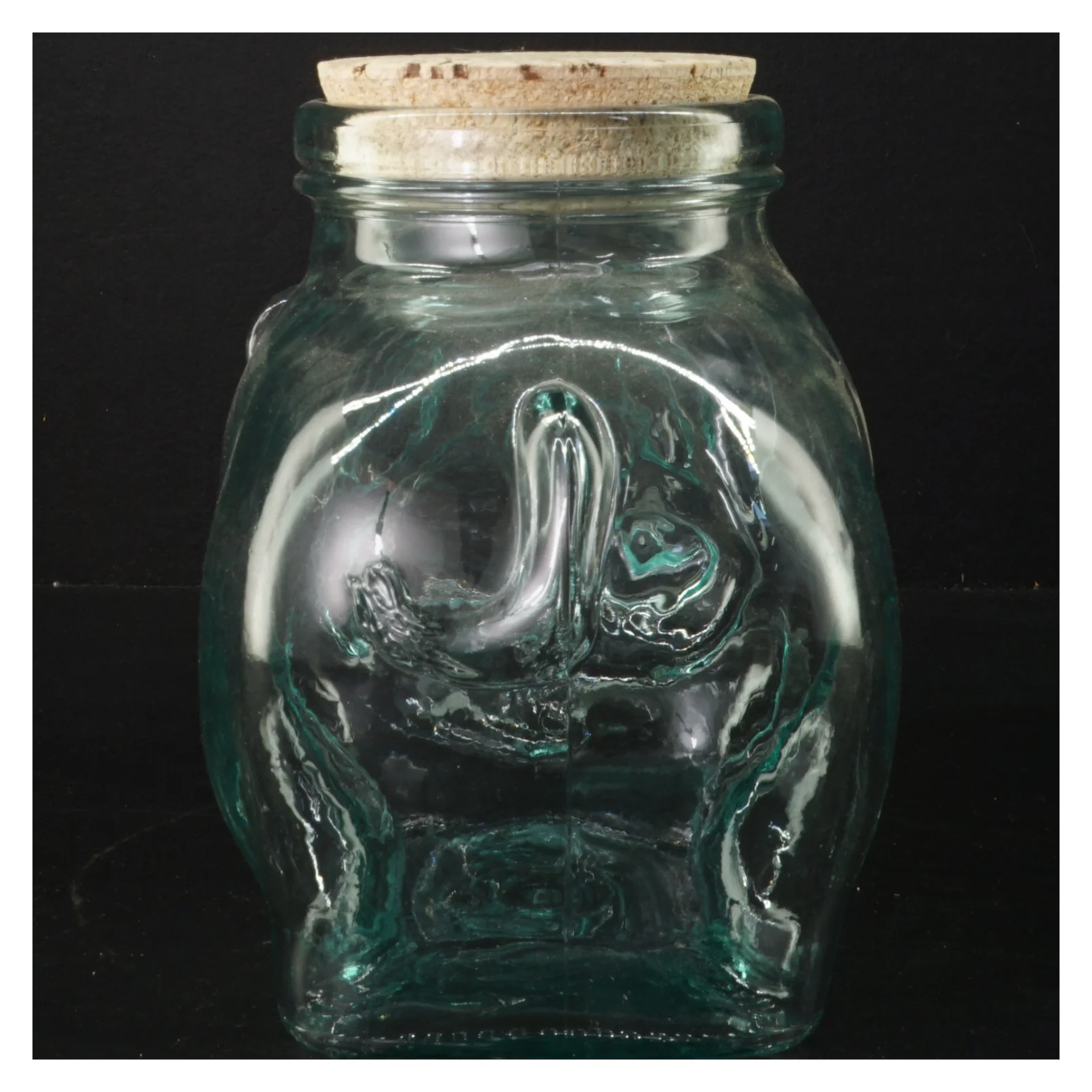 Glasbeholder formet som en elefant (str. 24 cm)