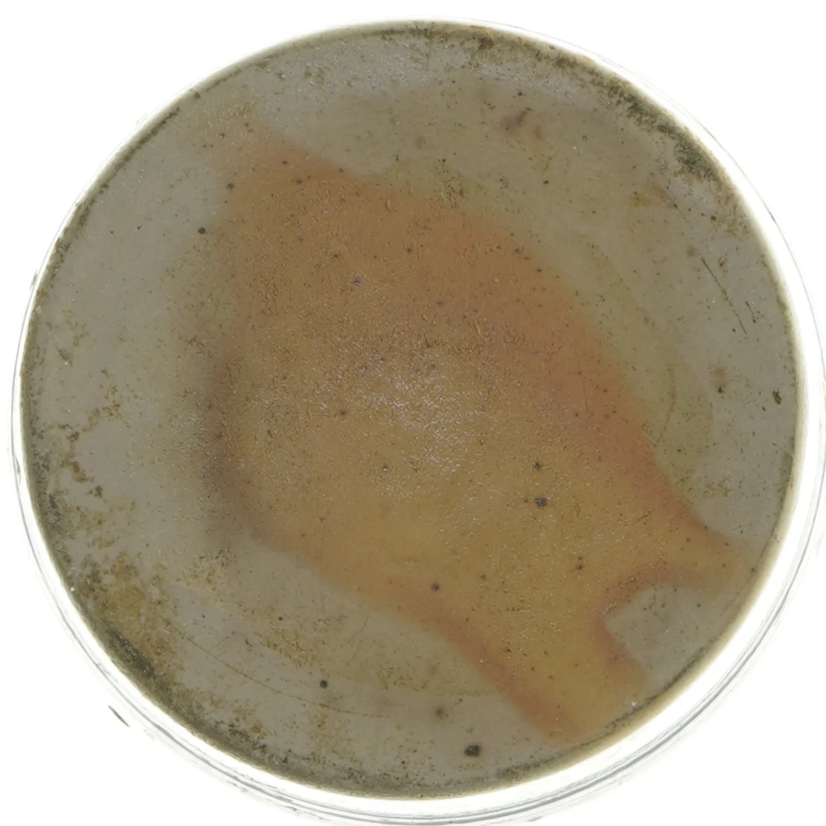 Keramisk vase med blå dekoration (str. Ø 13,5 cm)