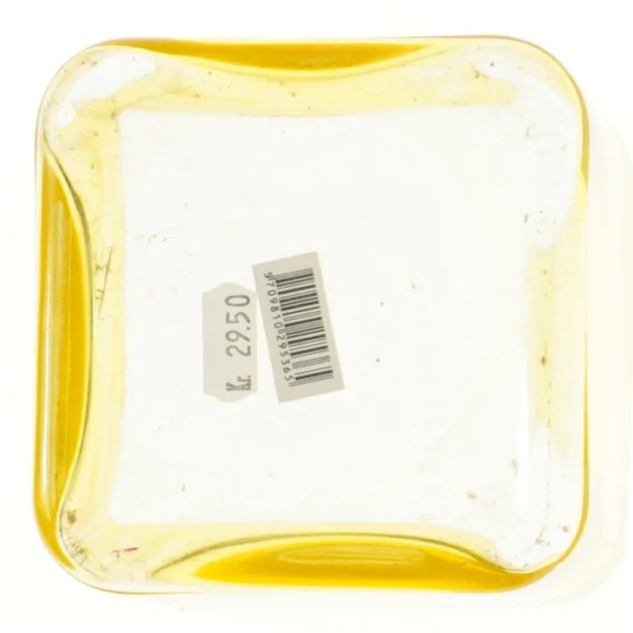 Gul glasskasse (str. 12x12x12 cm)