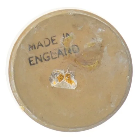 Keramisk skål med blå inderside (str. Ø 9 cm)