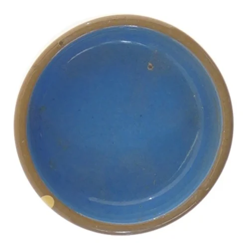 Keramisk skål med blå inderside (str. Ø 9 cm)