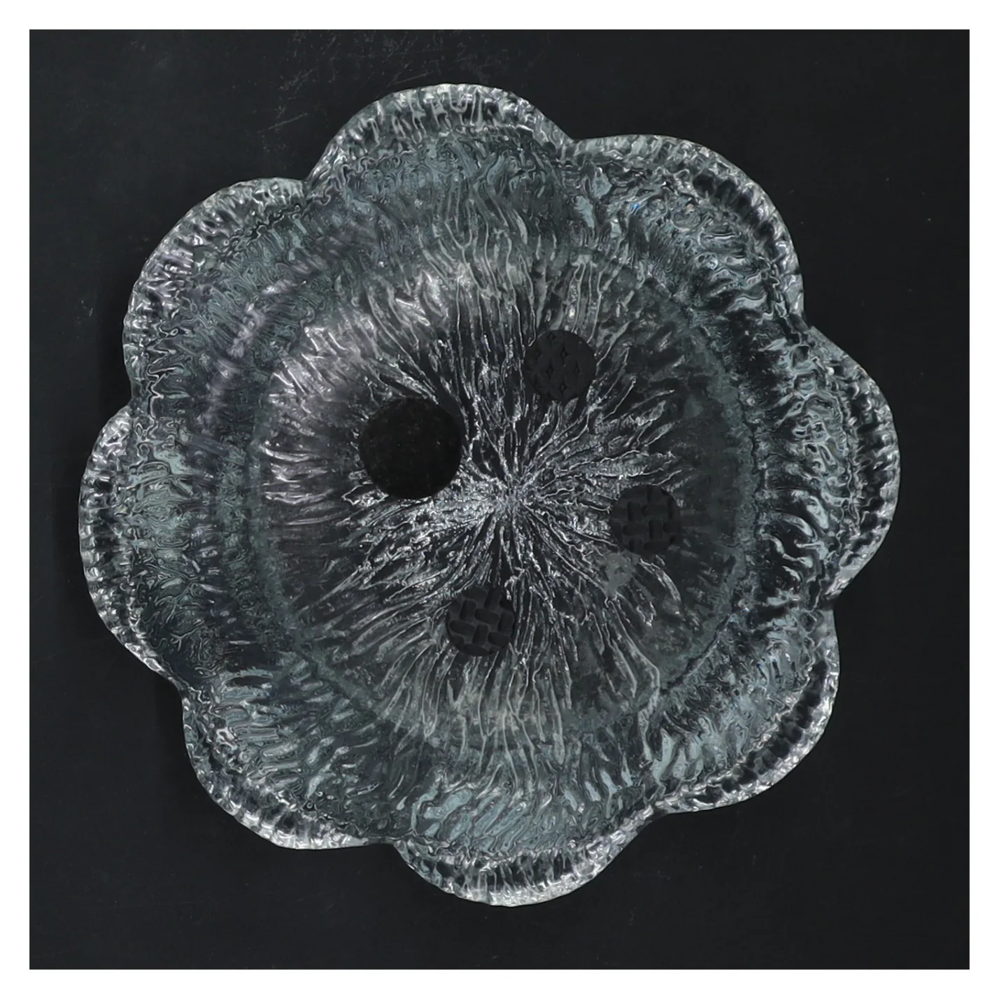 Glas lysestage (str. 14x7 cm)