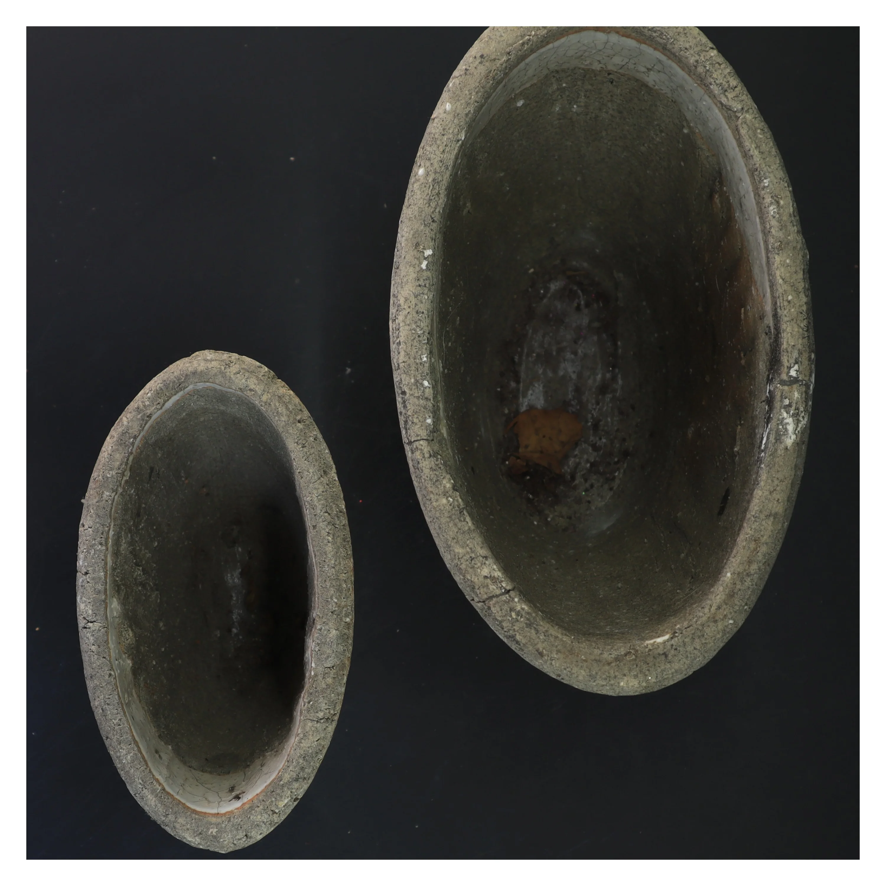 Blomsterpotter med blomstermønster (str. 19x22&14,5x16 cm)