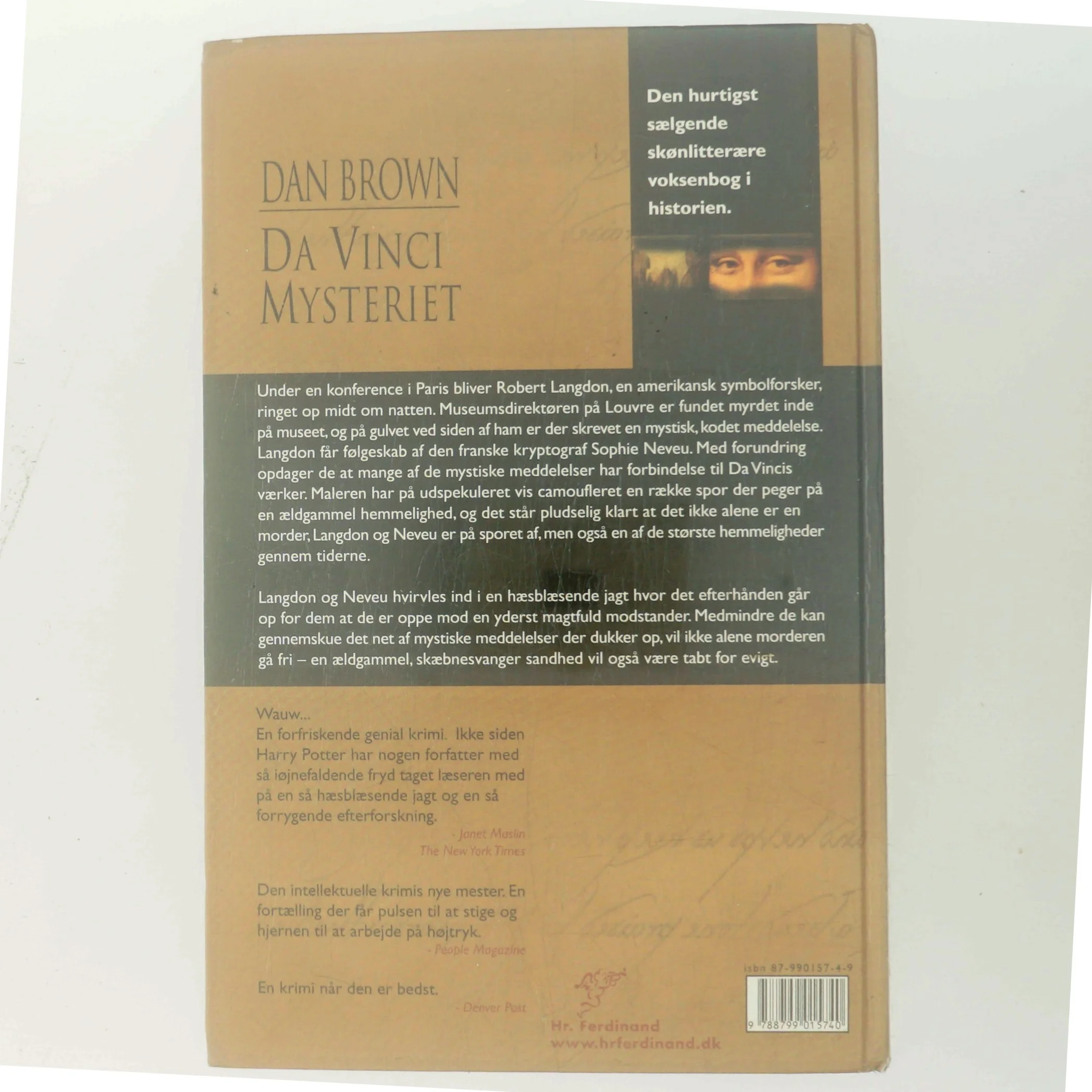 Da Vinci Mysteriet af Dan Brown (Bog)