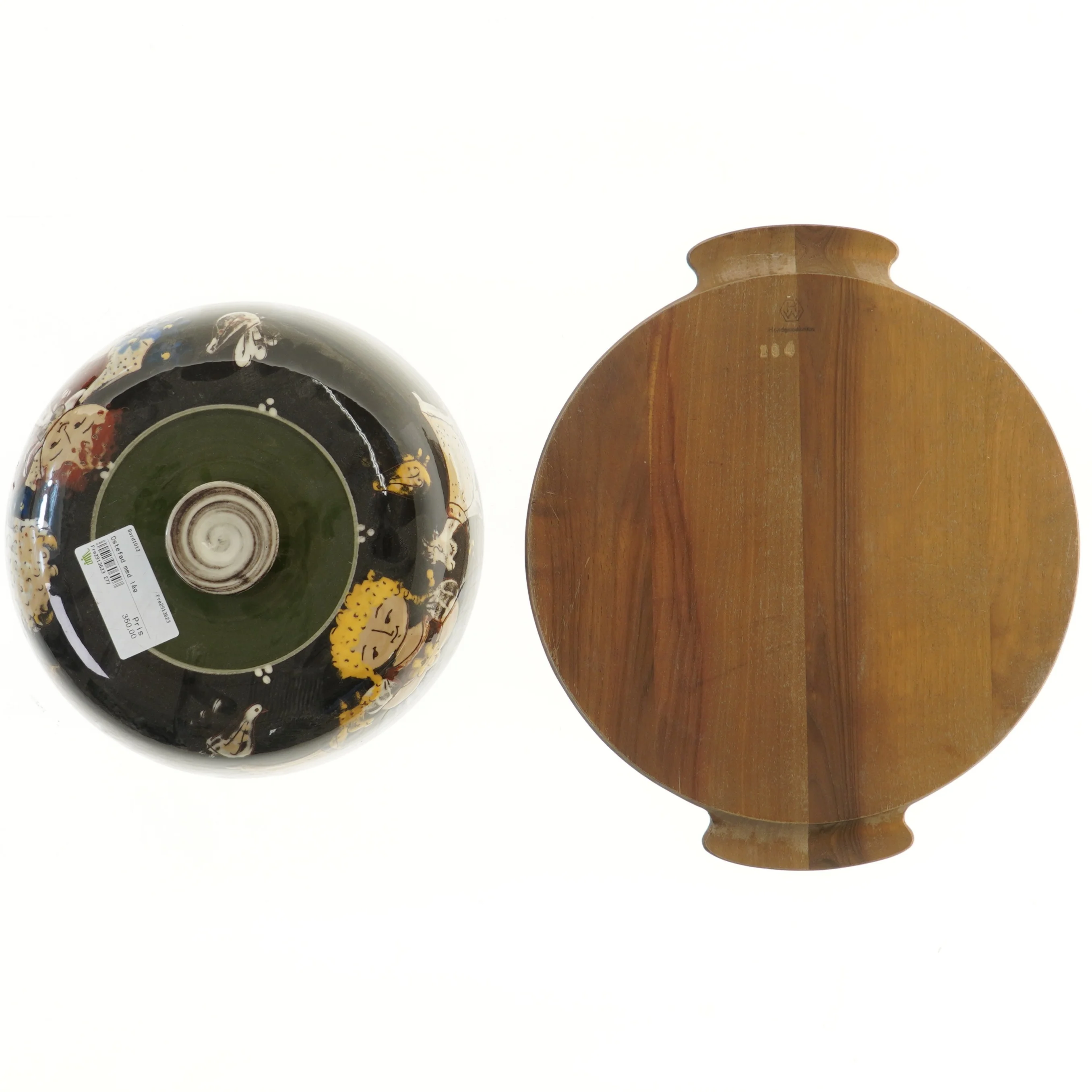 Rundt ostefad med låg (str. Ø 28,5 cm)