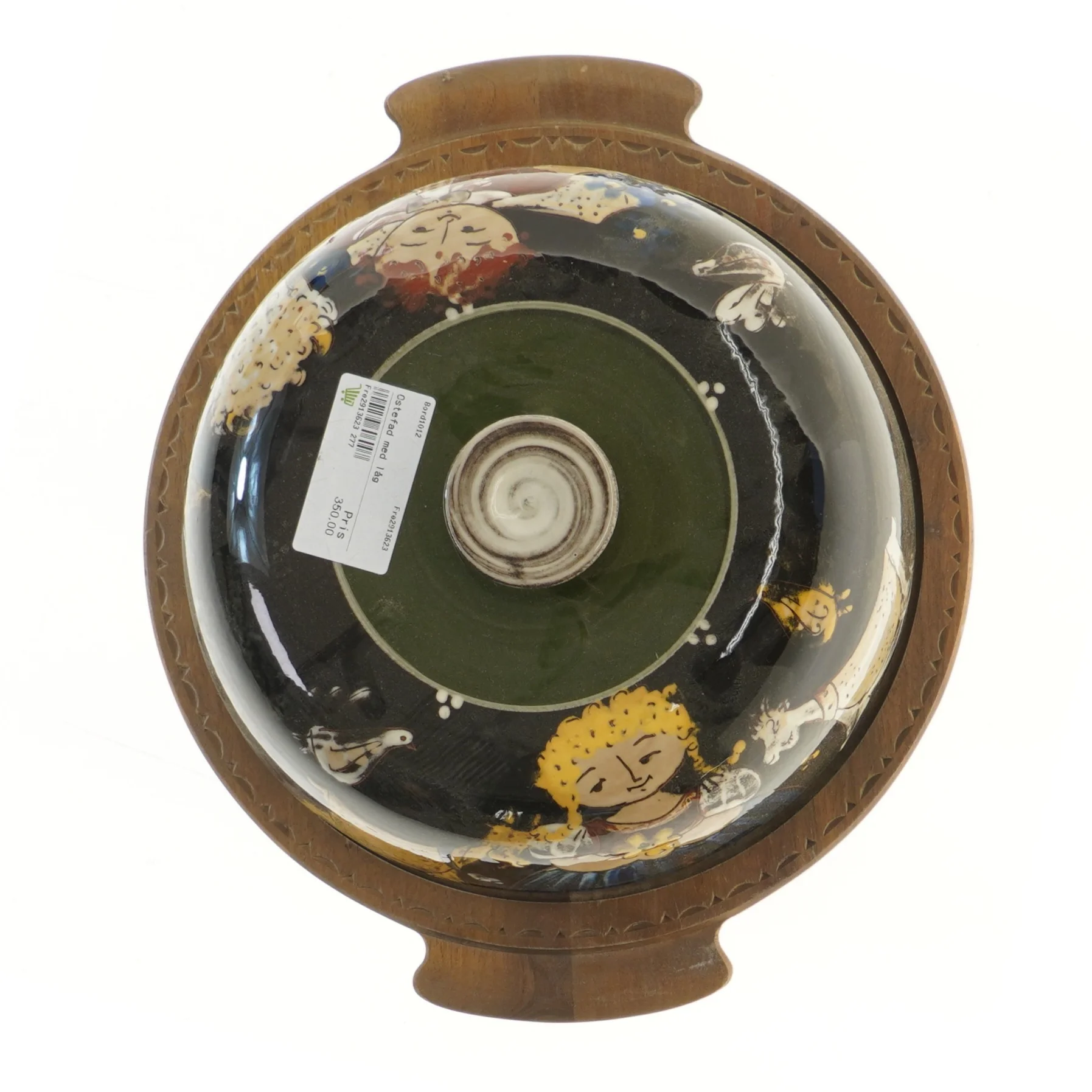 Rundt ostefad med låg (str. Ø 28,5 cm)