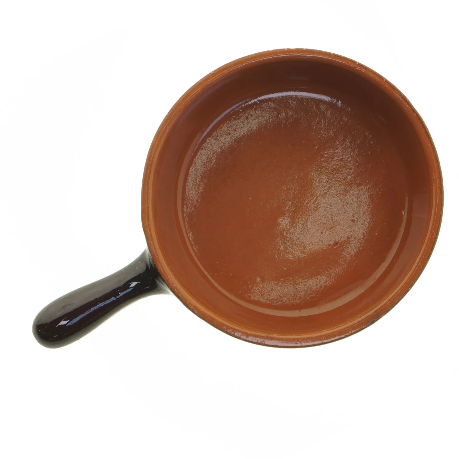 Keramisk bradepande med håndtag (str. 22x5 cm)