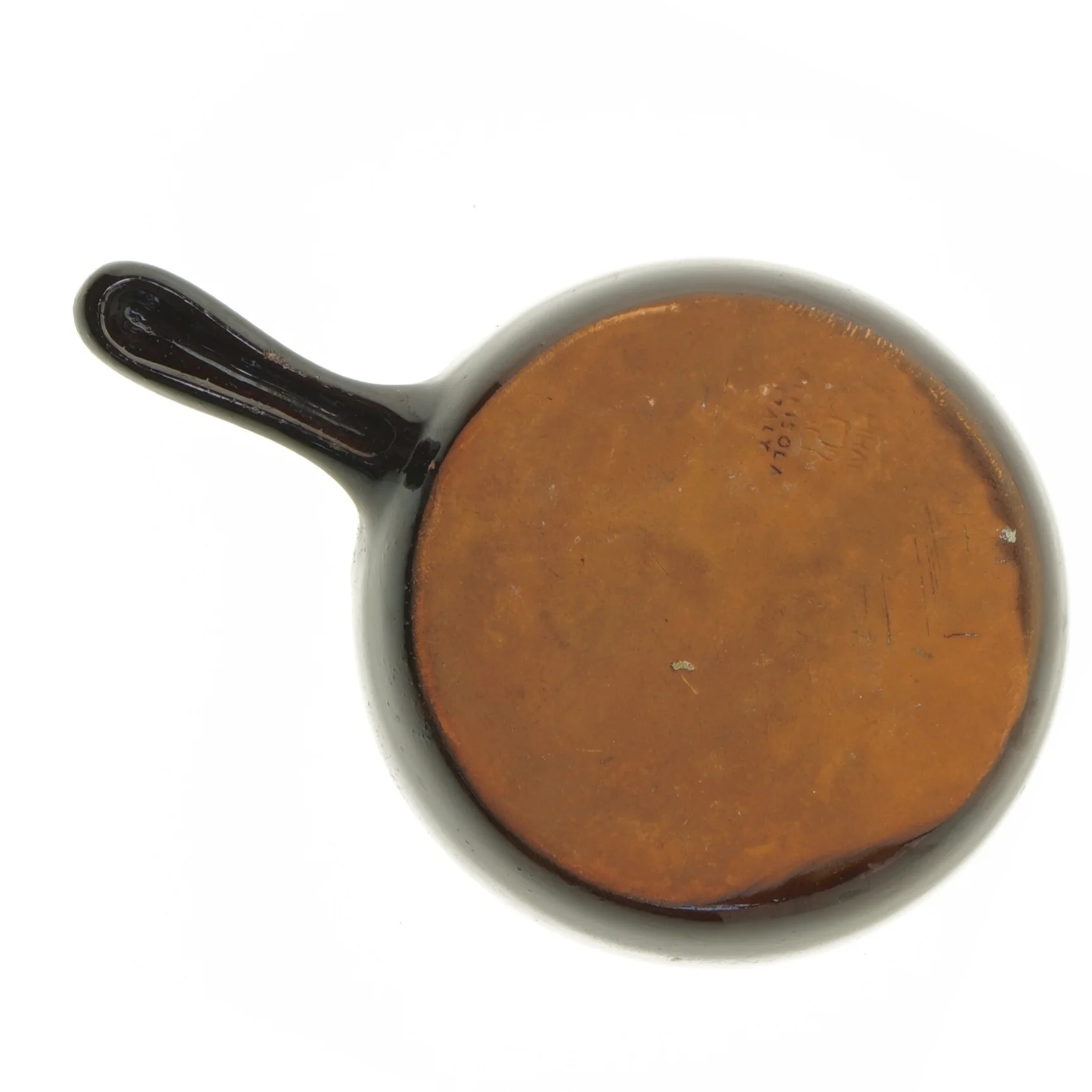 Keramisk bradepande med håndtag (str. 22x5 cm)