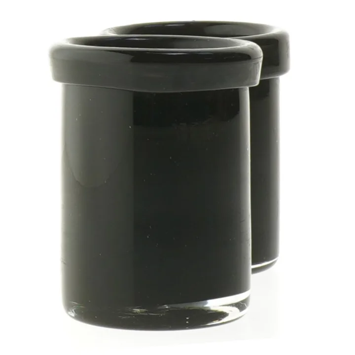 Par af sorte glas vaser fra Villa Collection Denmark (str. 9x7 cm)