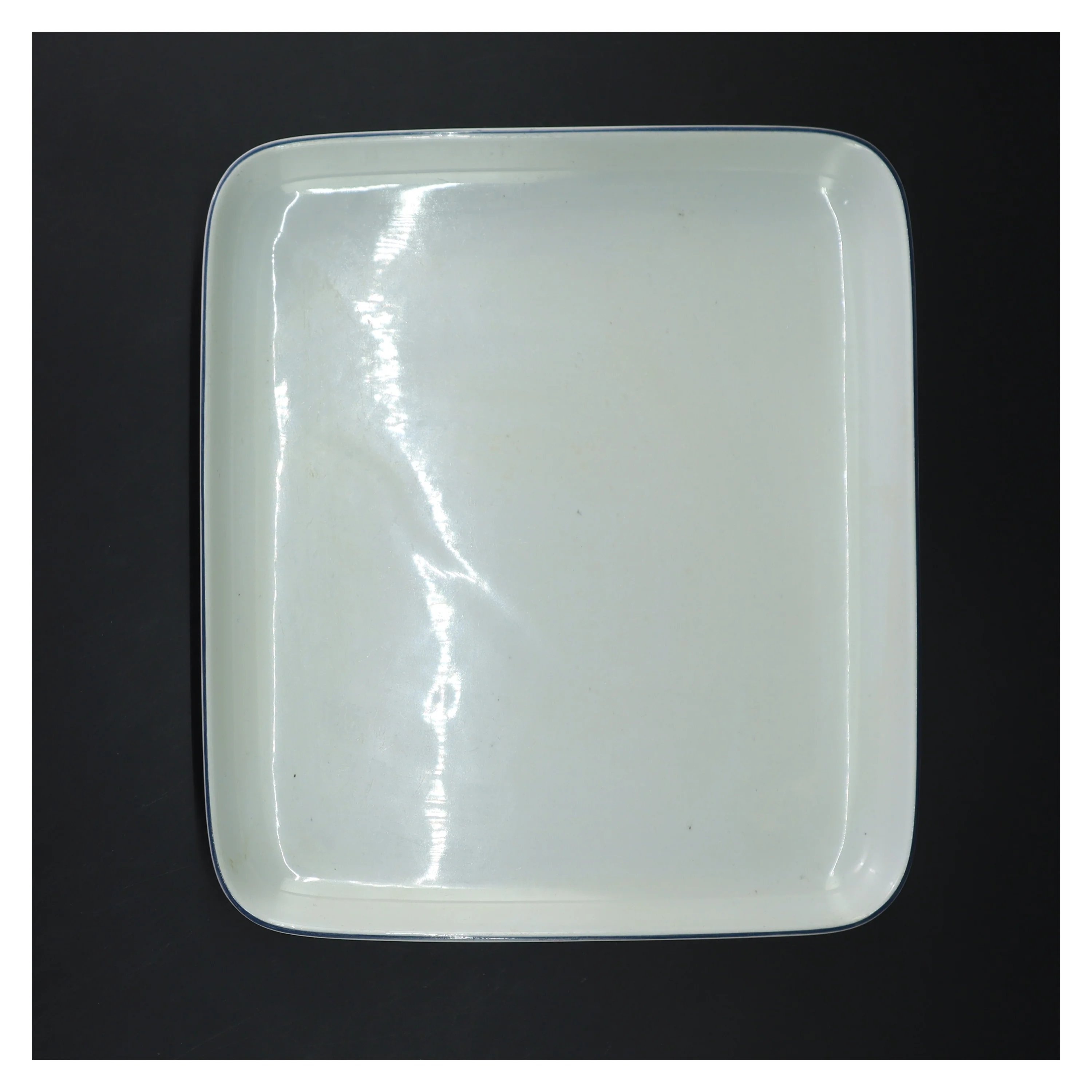 Porcelænsfad fra Royal Copenhagen blå kant (str. 24x24x3,5 cm)