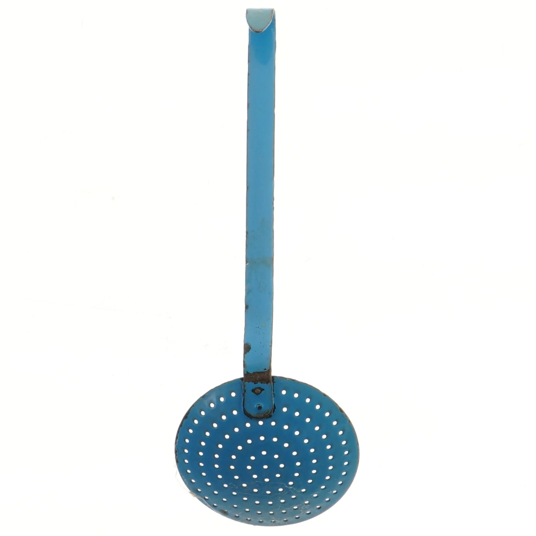 Blå metal si med håndtag (str. 36 cm)