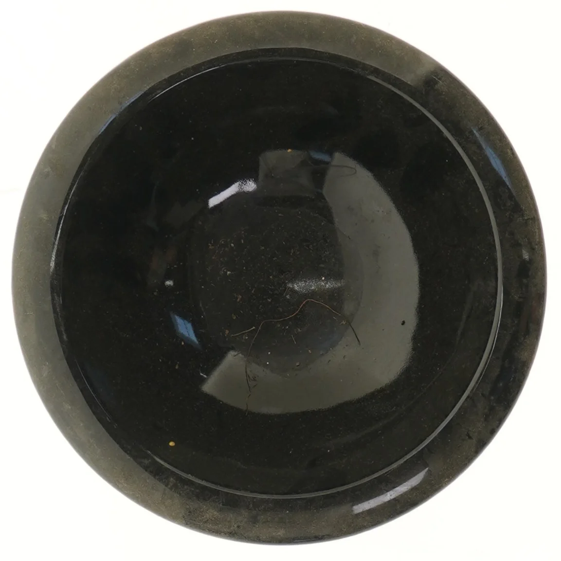 Sort dekoration skål (str. Ø 19x7 cm)