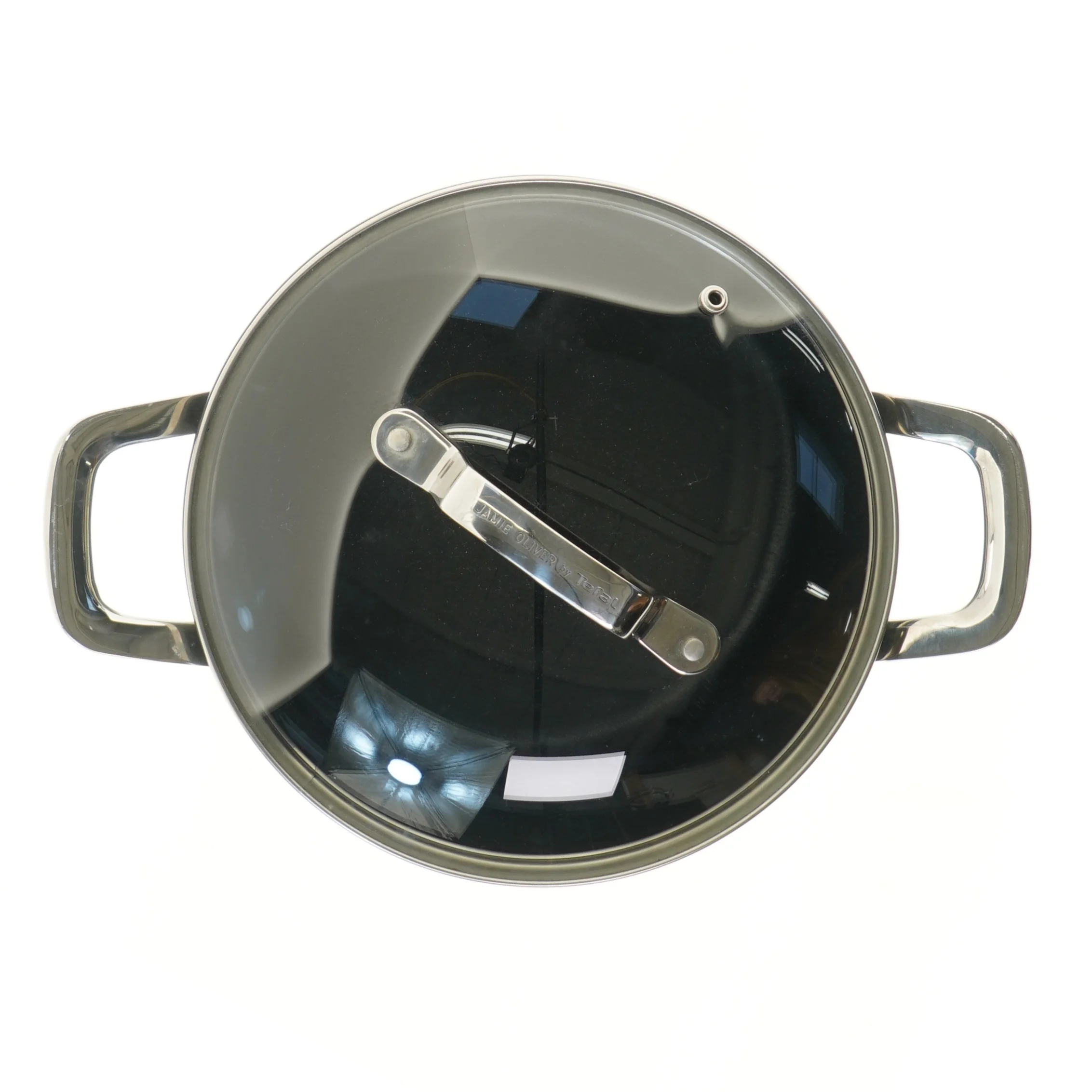 Høj gryde med glaslåg fra Tefal (str. 25,5x20 cm)