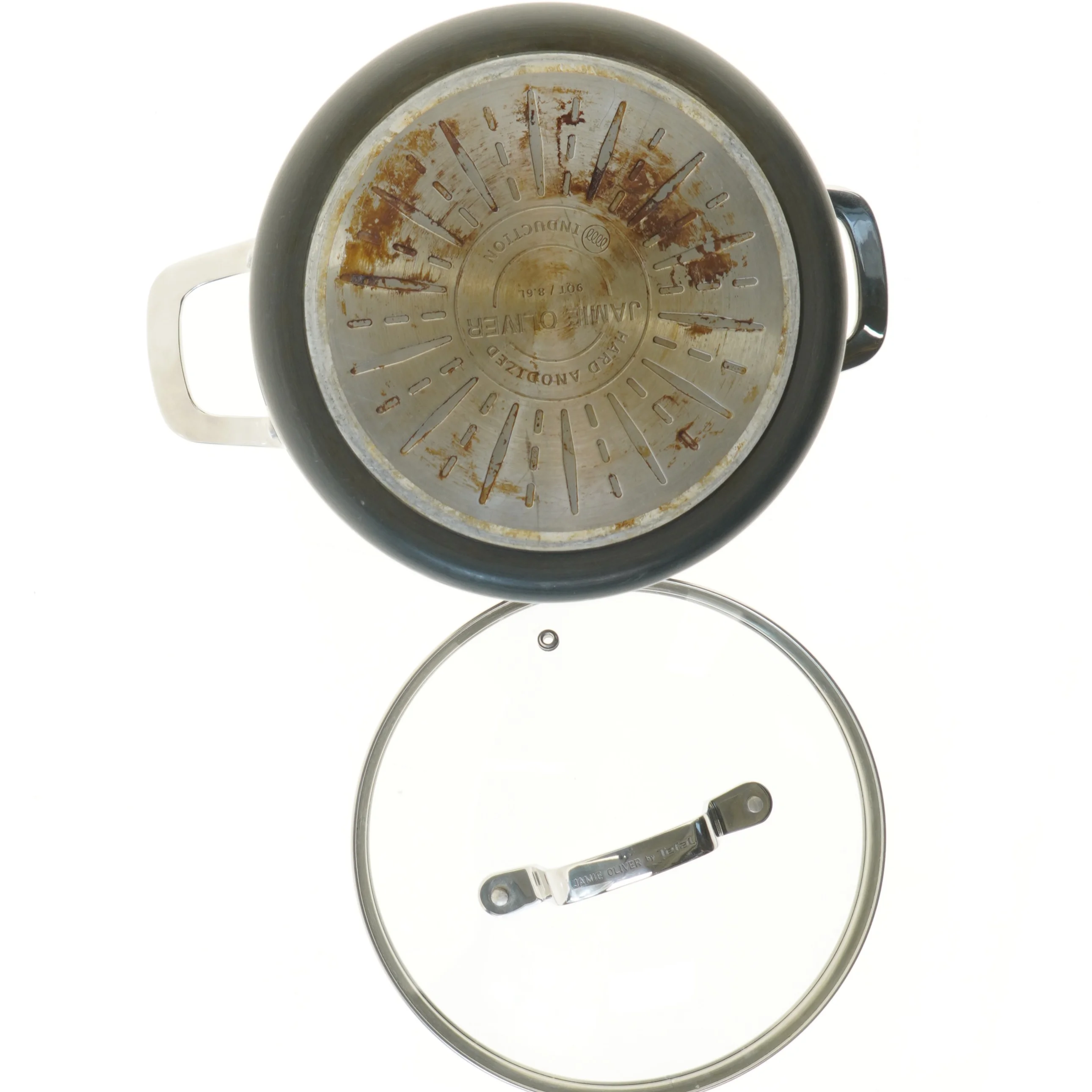 Høj gryde med glaslåg fra Tefal (str. 25,5x20 cm)