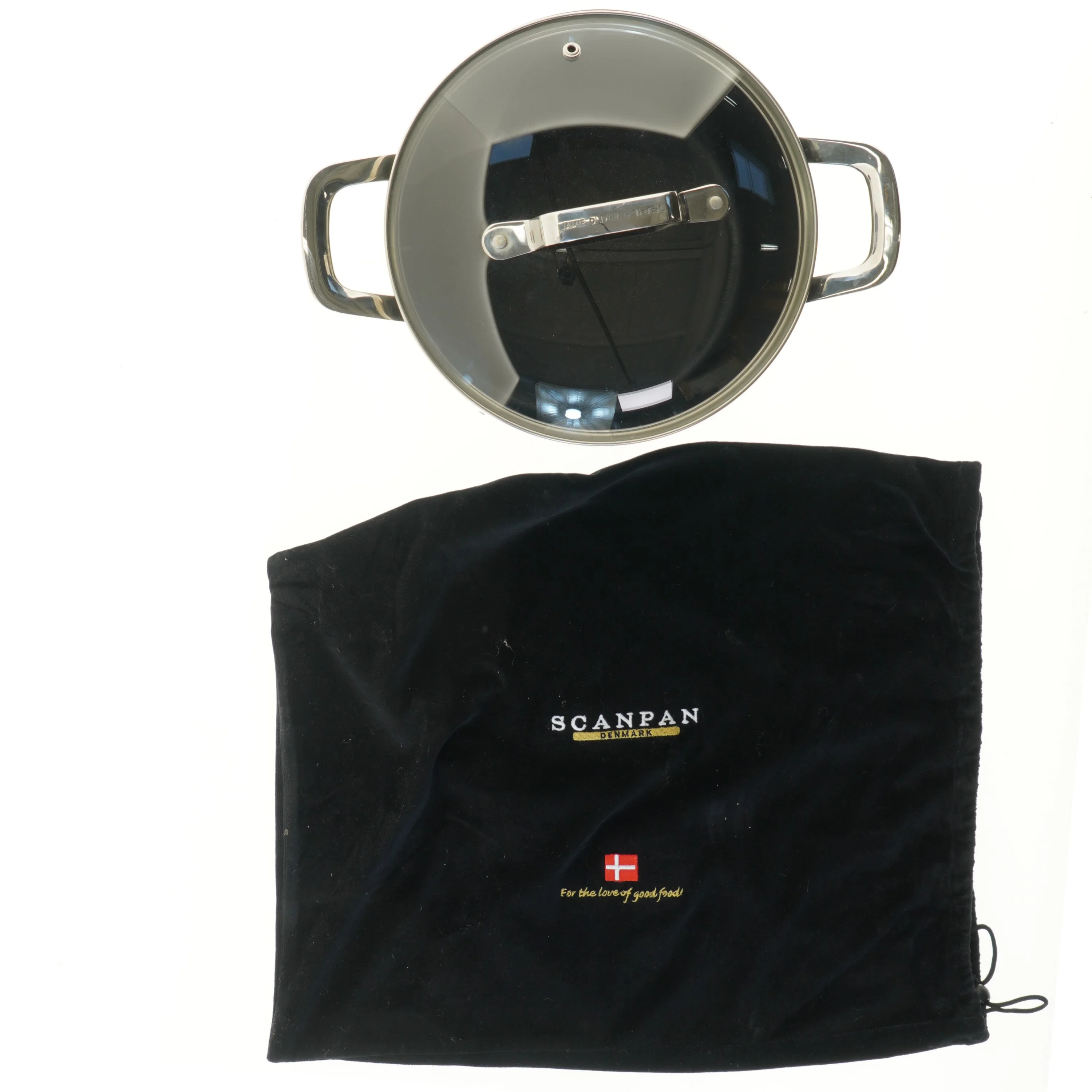 Høj gryde med glaslåg fra Tefal (str. 25,5x20 cm)