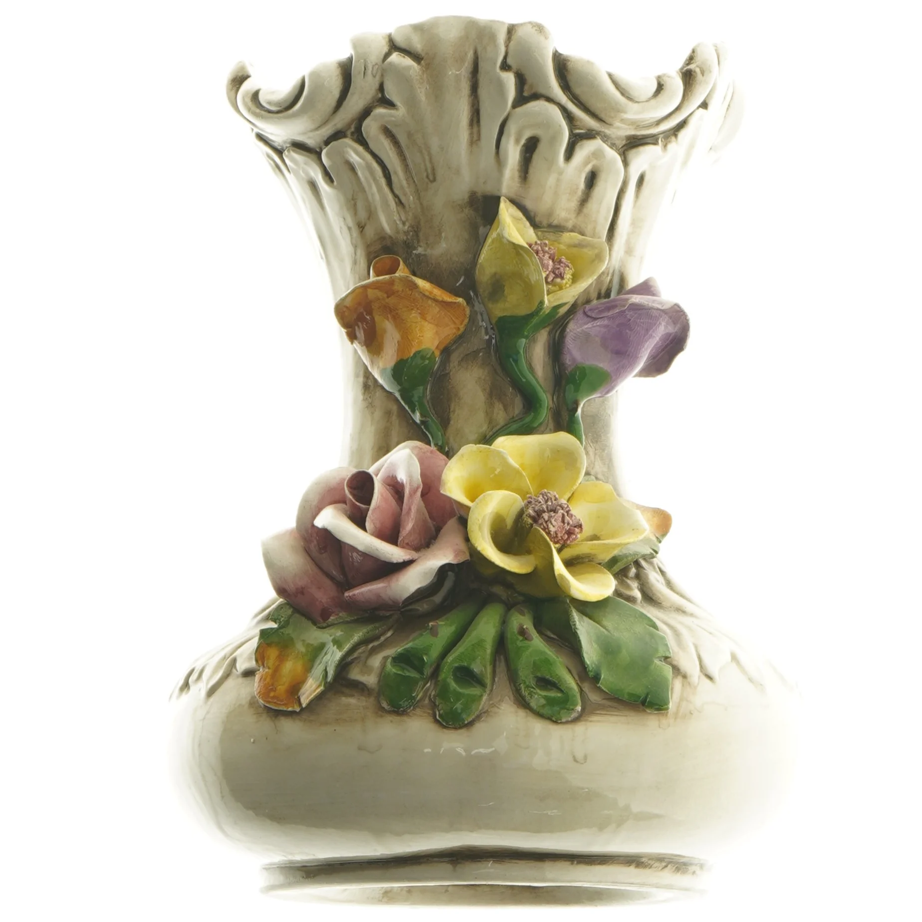 Dekorativ vase med blomster fra Bassano (str. 20 cm)