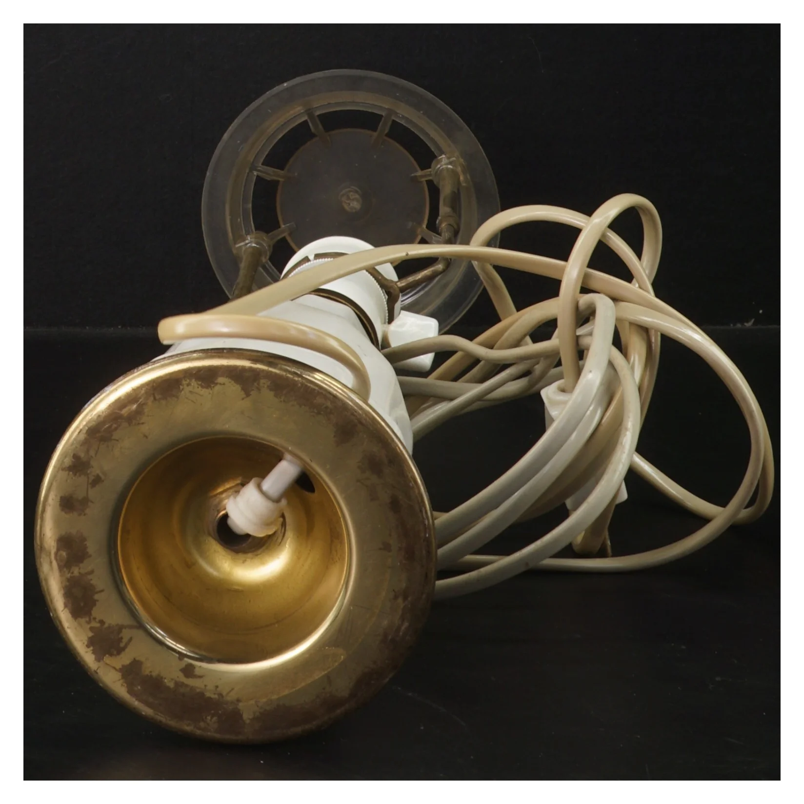 Heiberg Bordlampe i hvid og messing (str. 42 cm)