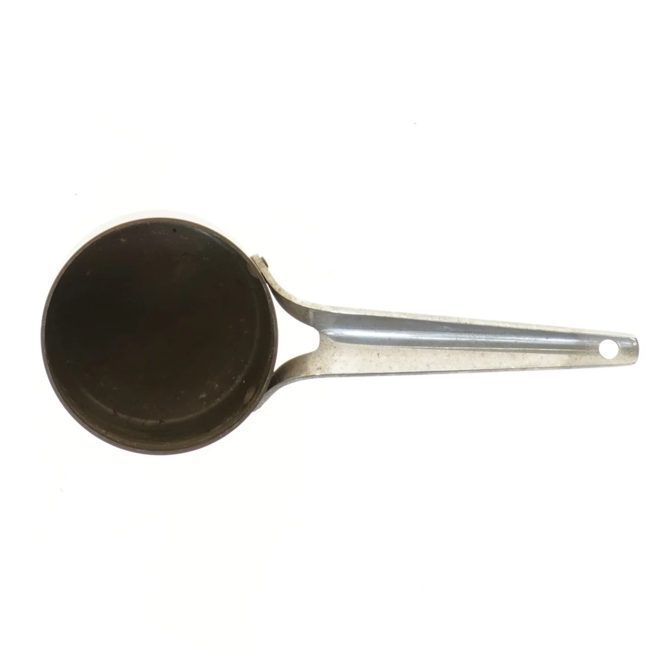 Lille kobbergryde med håndtag (str. Ø 9 cm)