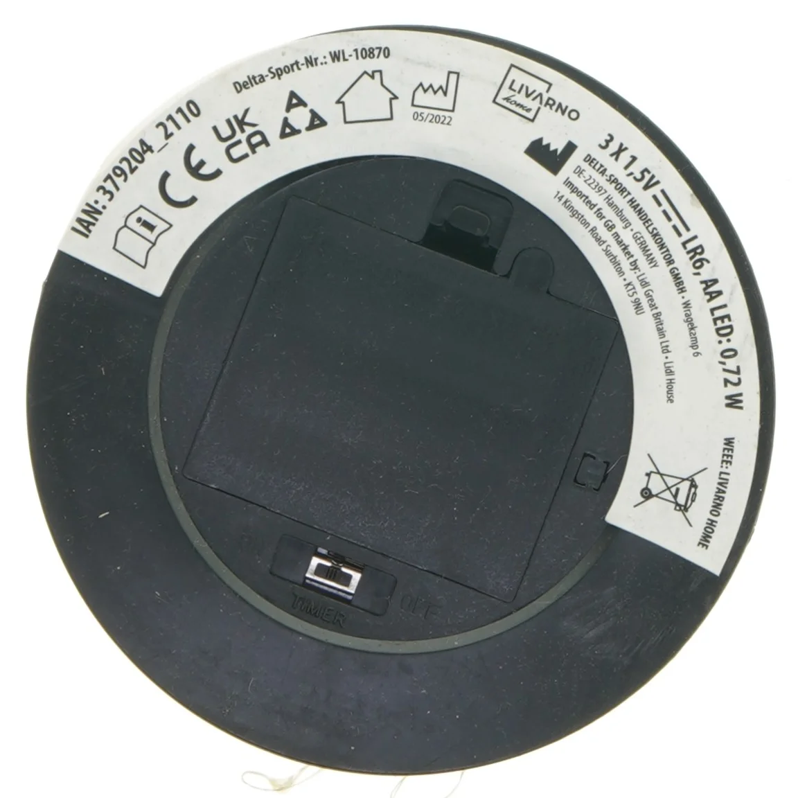 LED-lanterne fra Livarno (str. Ø 12 cm højde 20 cm)