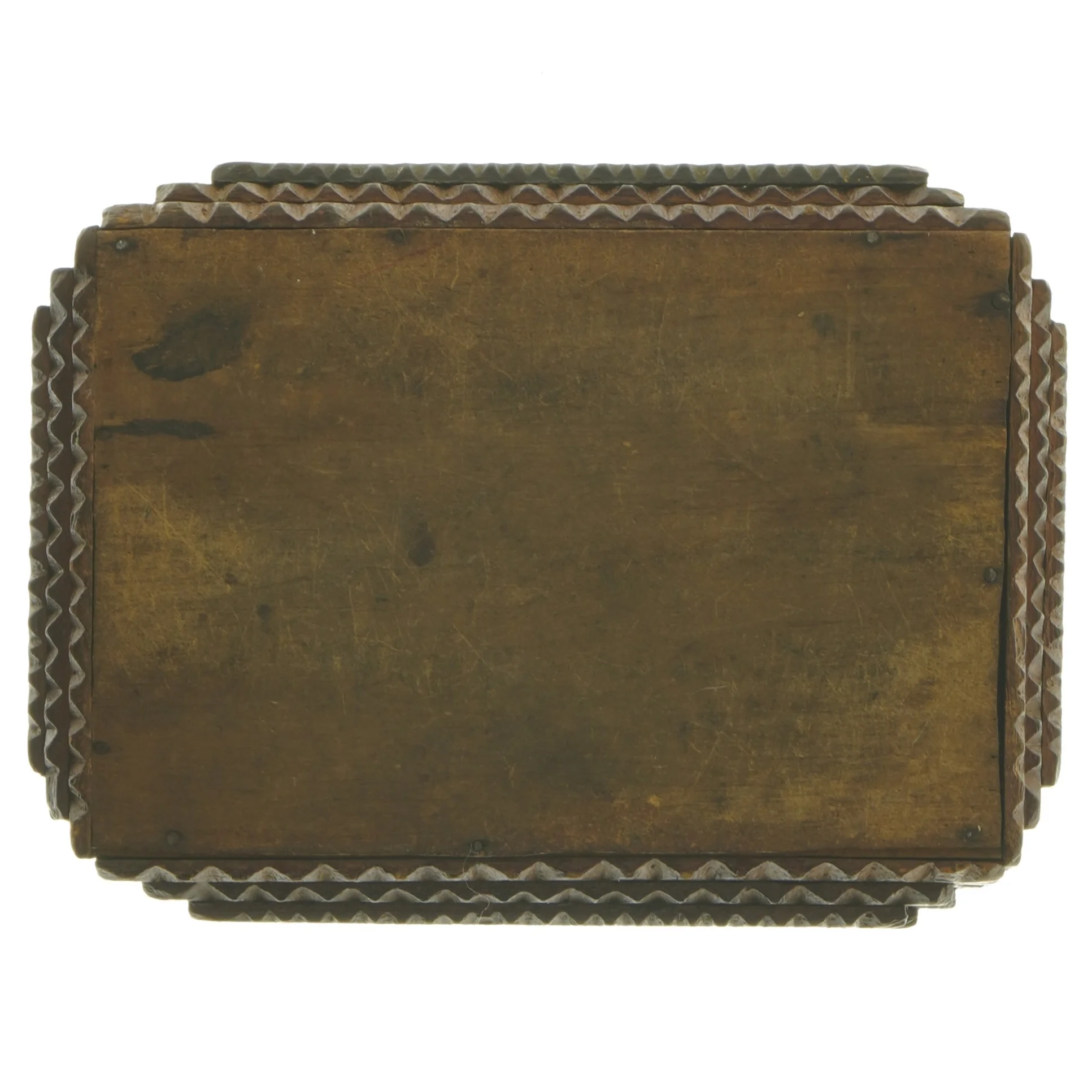 Antik cigarkasse med udsmykning (str. 20x15 cm)