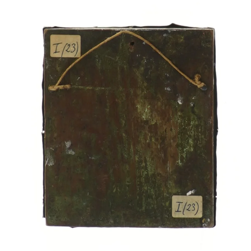 Dekoreret metal ikon (str. 14,5x12,5 cm)