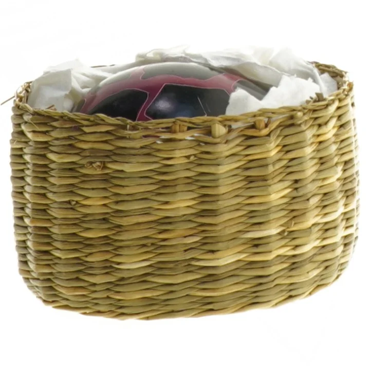 Dekorativt æg med kurv (str. 8 cm)