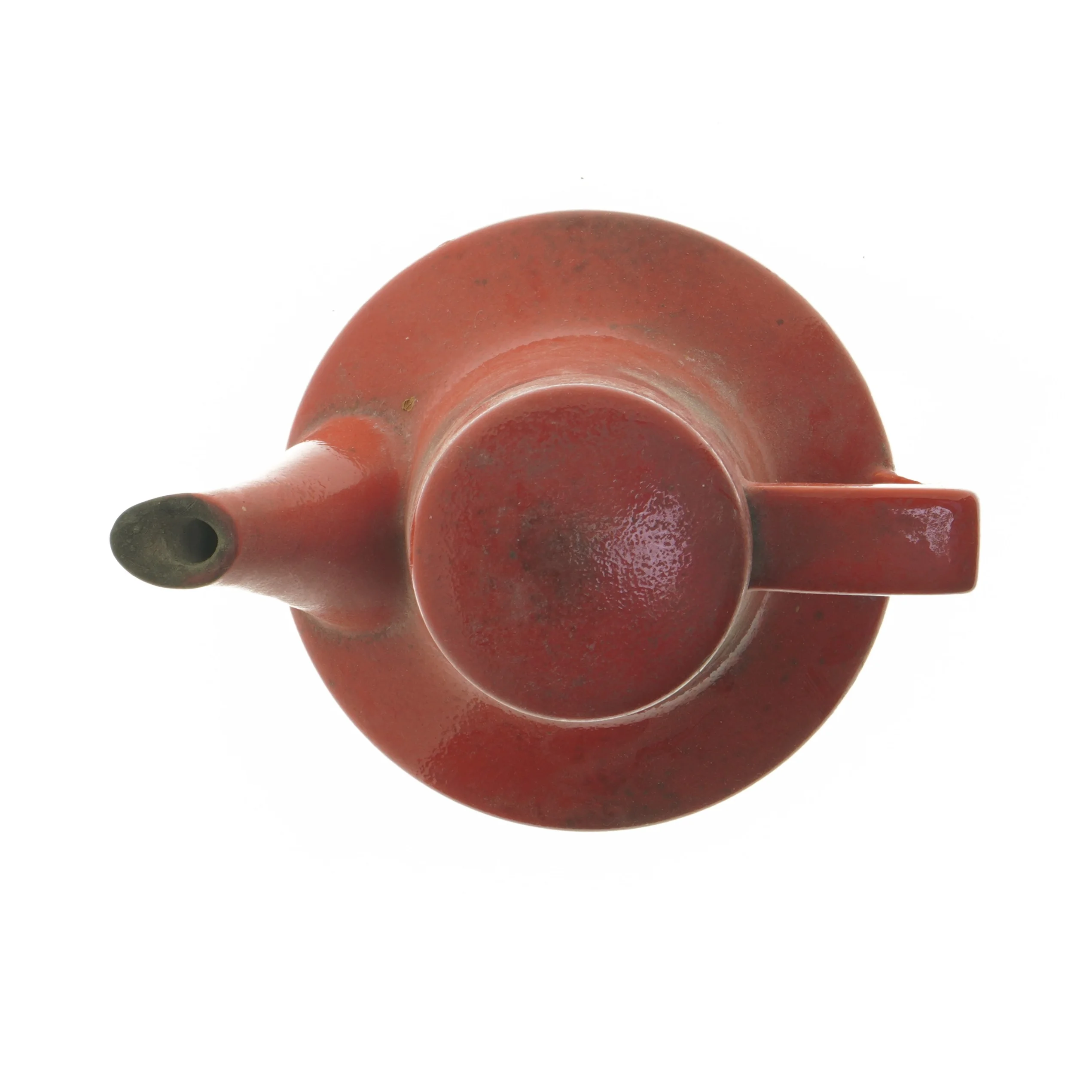 Rød keramisk kande (str. 18,5 cm)