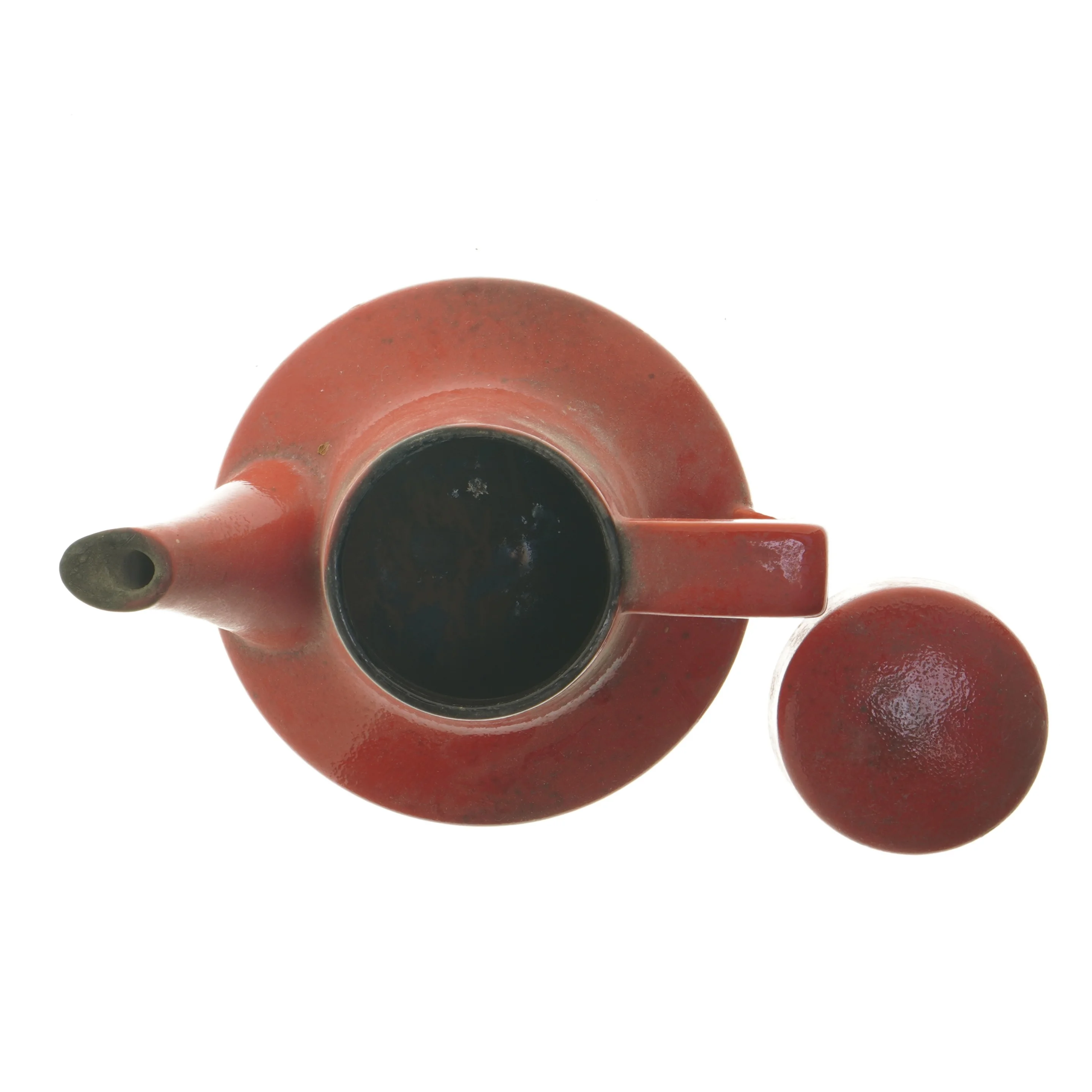 Rød keramisk kande (str. 18,5 cm)