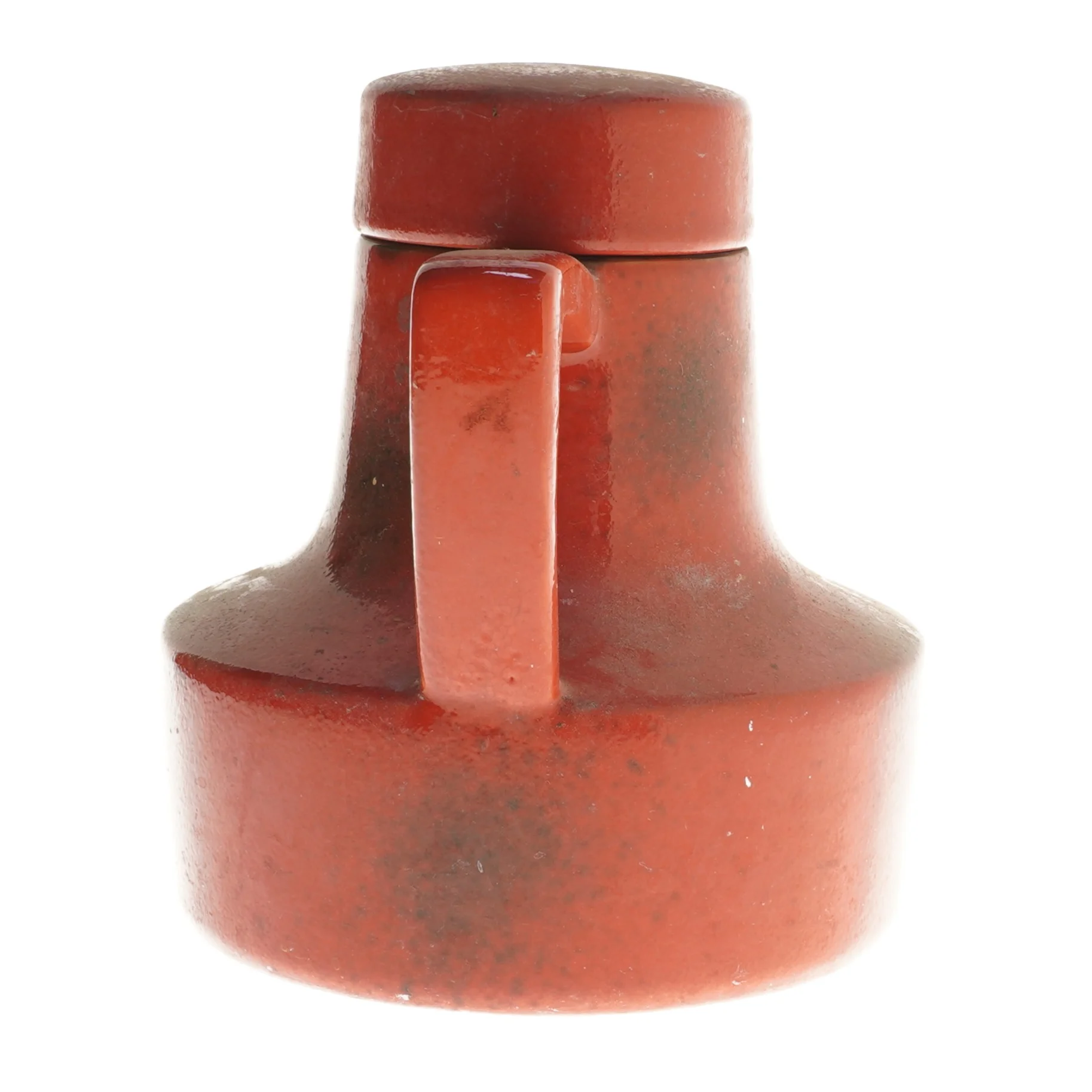 Rød keramisk kande (str. 18,5 cm)