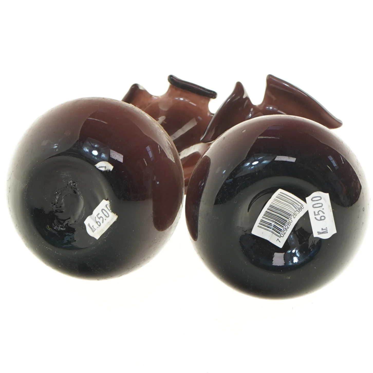 Brune glasvaser (str. 15 cm)