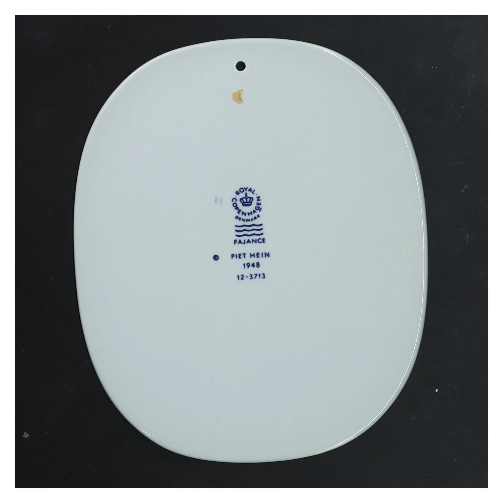 Piet Hein dekorativ keramikplade fra Royal Copenhagen (str. 17x14 cm)